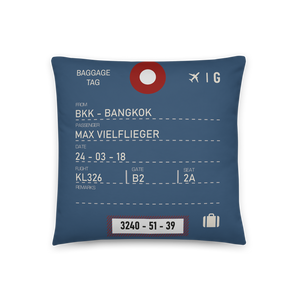 DRS - Dresden Airport Code Throw Pillow 46 cm x 46 cm - personalisable