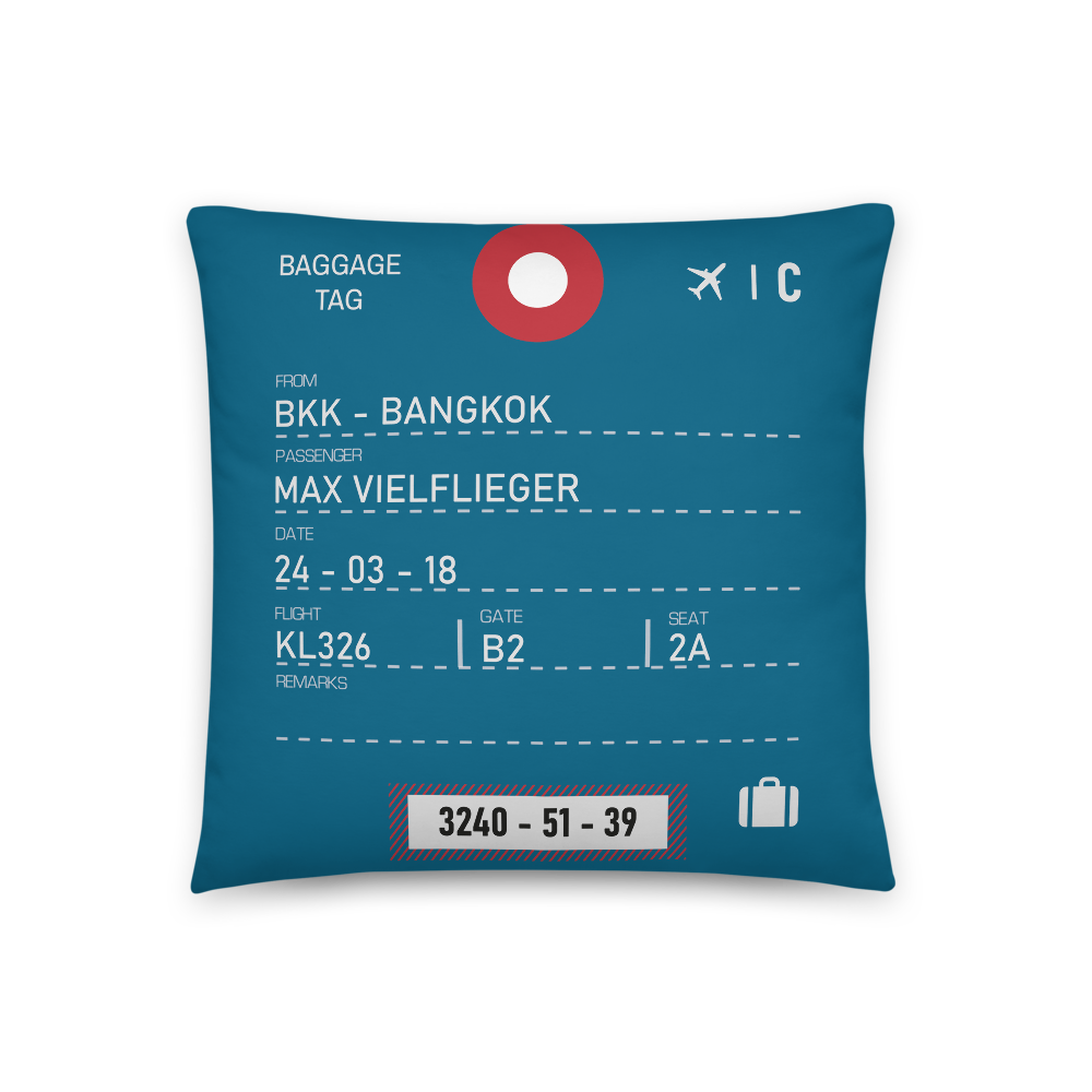 RIX - Flughafen Riga Code Dekokissen 46 cm x 46 cm - personalisierbar