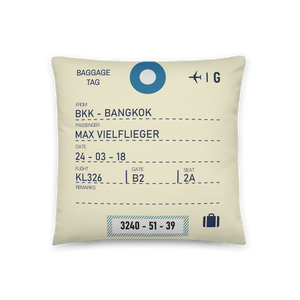 RLG - Rostock Airport - Laage Code Throw Pillow 46 cm x 46 cm - personalisable