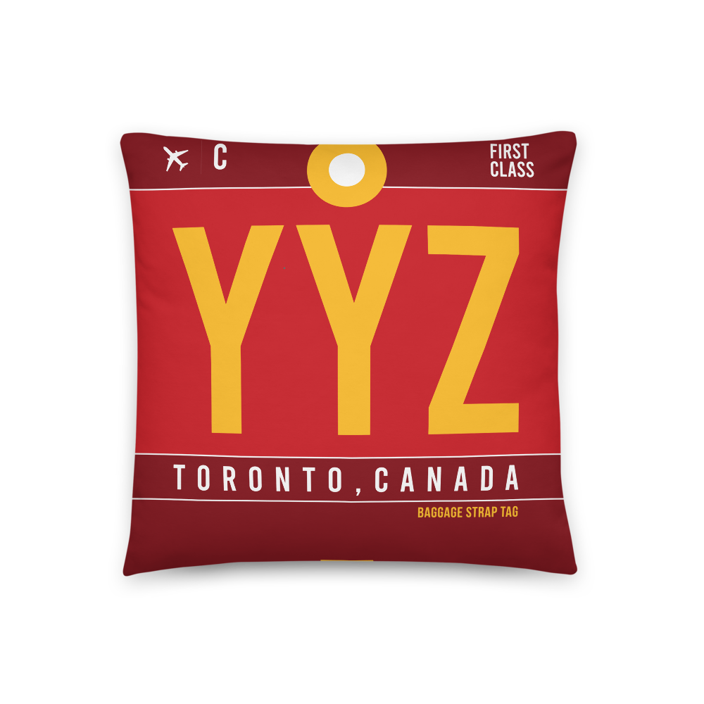YYZ - Toronto Airport Code Throw Pillow 46cm x 46cm - Customizable