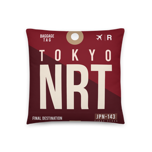 NRT - Flughafen Narita Code Dekokissen 46 cm x 46 cm - personalisierbar