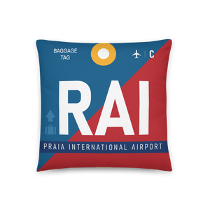 RAI - Flughafen Praia Code Dekokissen 46 cm x 46 cm - personalisierbar
