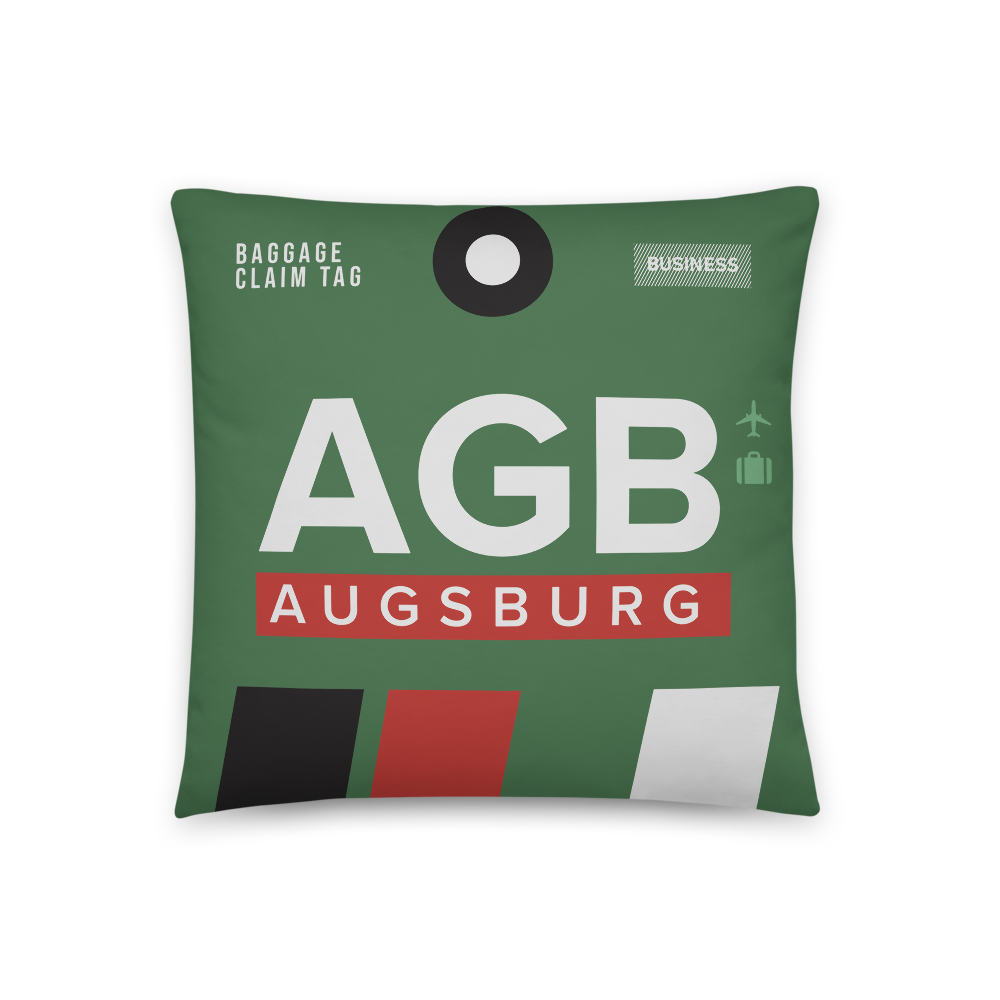 Terms and Conditions - Augsburg Airport Code Throw Pillow 46 cm x 46 cm - personalisable
