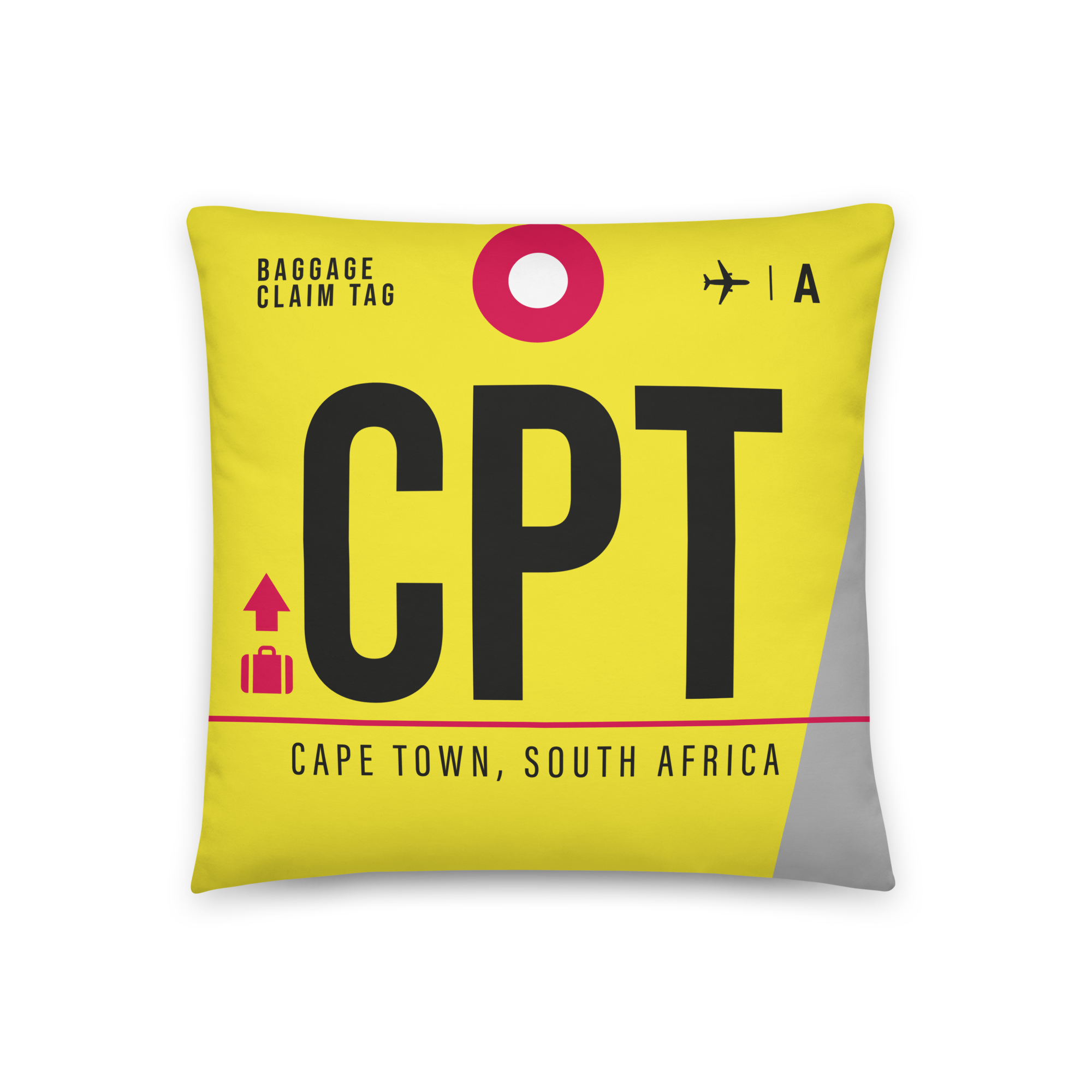 CPT - Cape Town Airport Code Throw Pillow 46cm x 46cm - Customizable