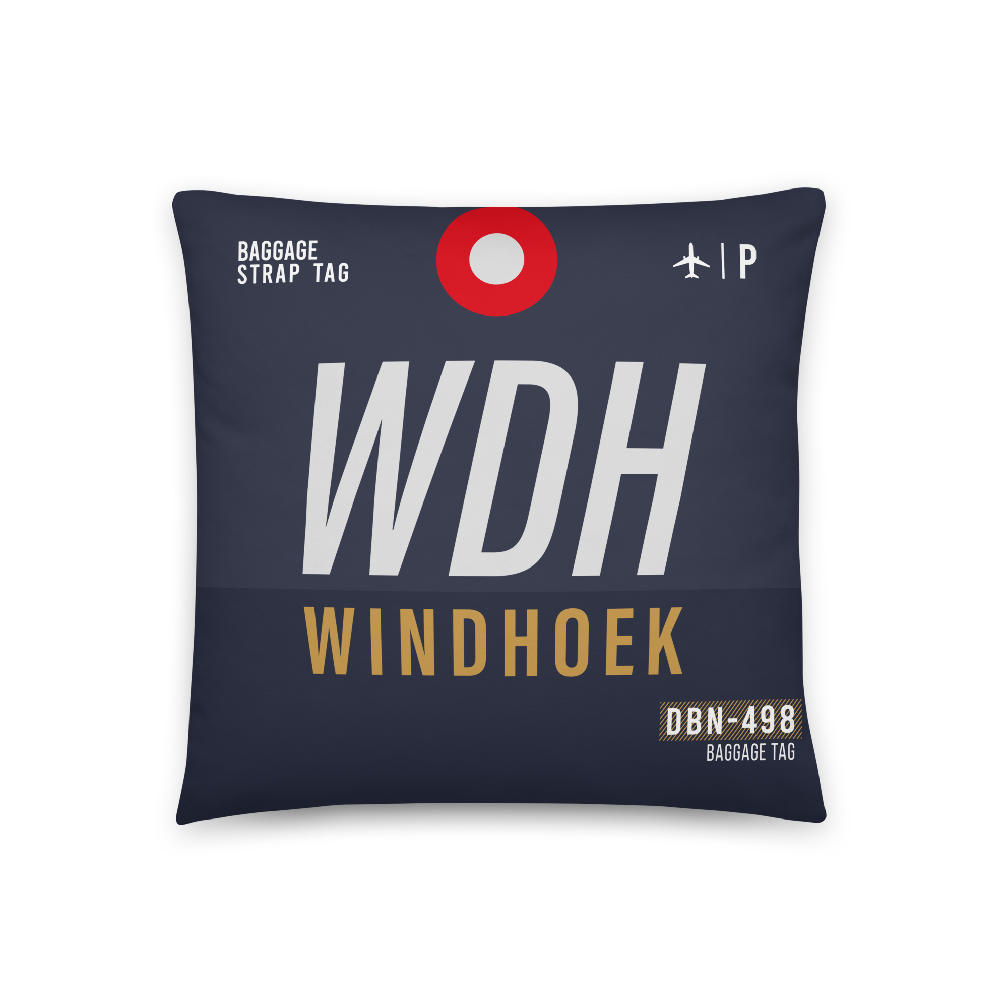 WDH - Windhoek Airport Code Throw Pillow 46cm x 46cm - Customizable