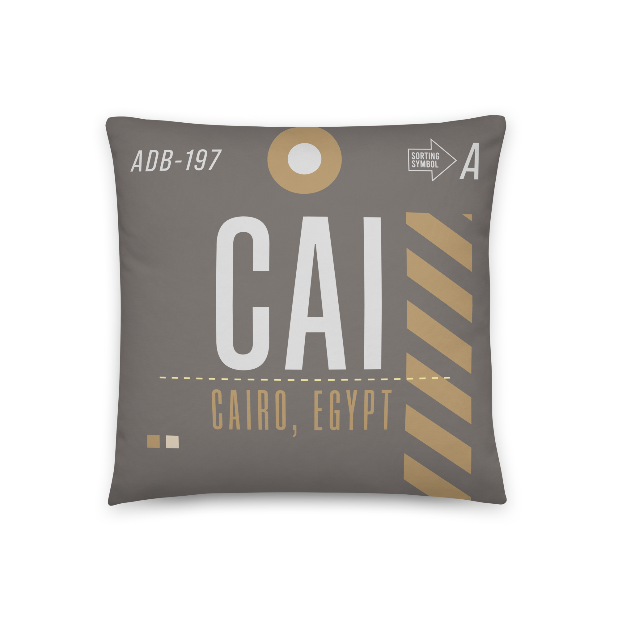 CAI - Cairo Airport Code Throw Pillow 46cm x 46cm - Customizable