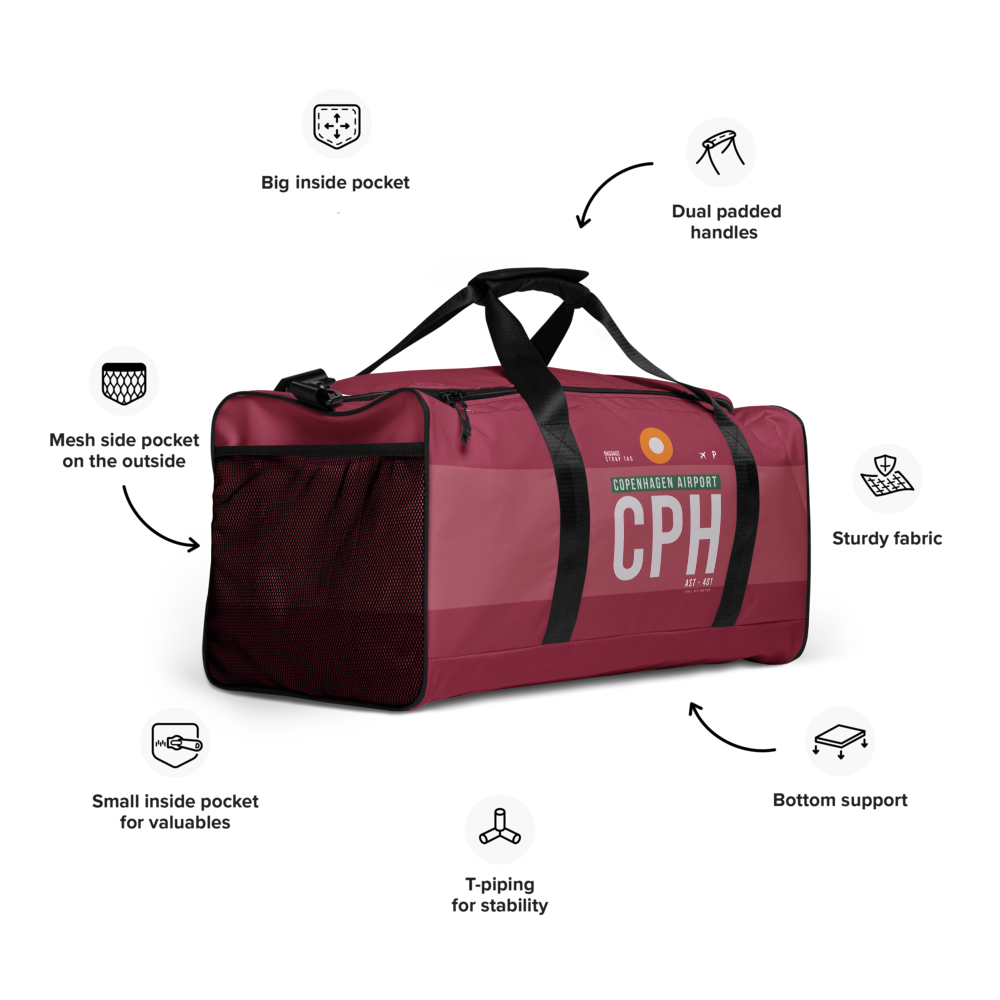 CPH - Copenhagen weekender bag airport code