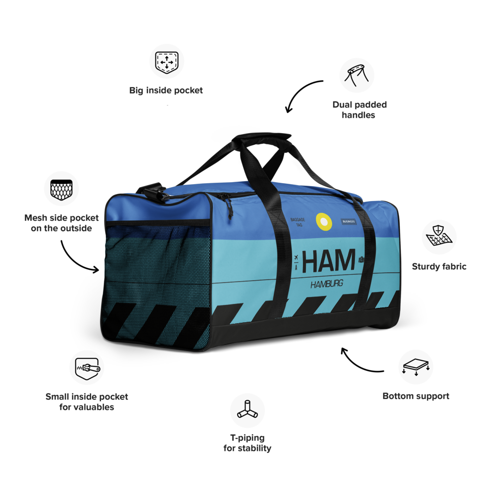 HAM - Hamburg Weekender Tasche Flughafencode