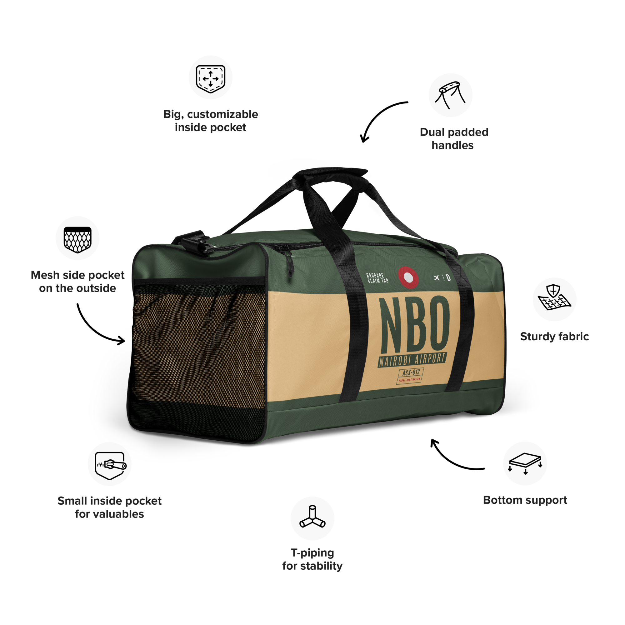 NBO - Nairobi Weekender Bag Airport Code