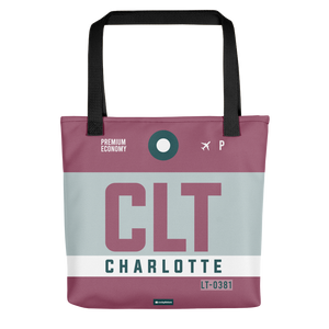 CLT - Charlotte tote bag airport code