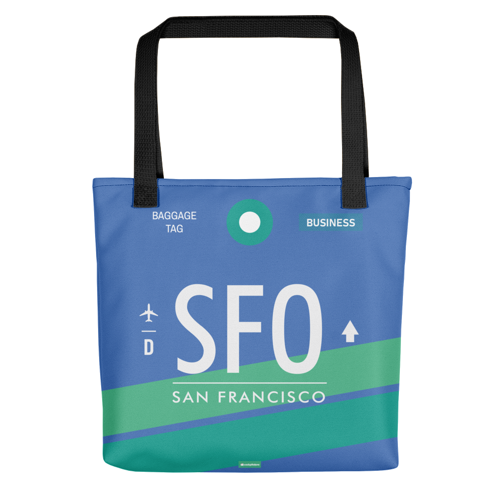 SFO - San Francisco tote bag airport code