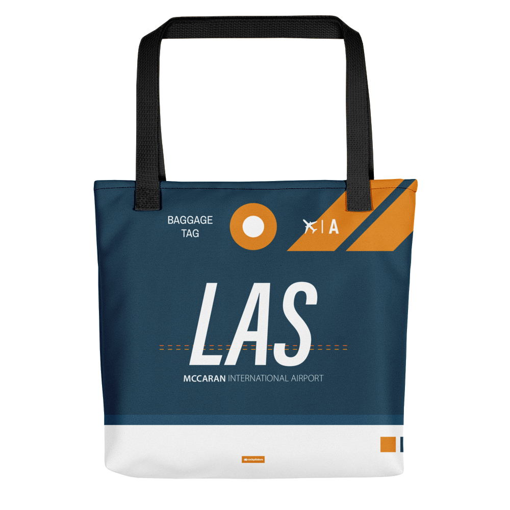 LAS - Las Vegas tote bag airport code