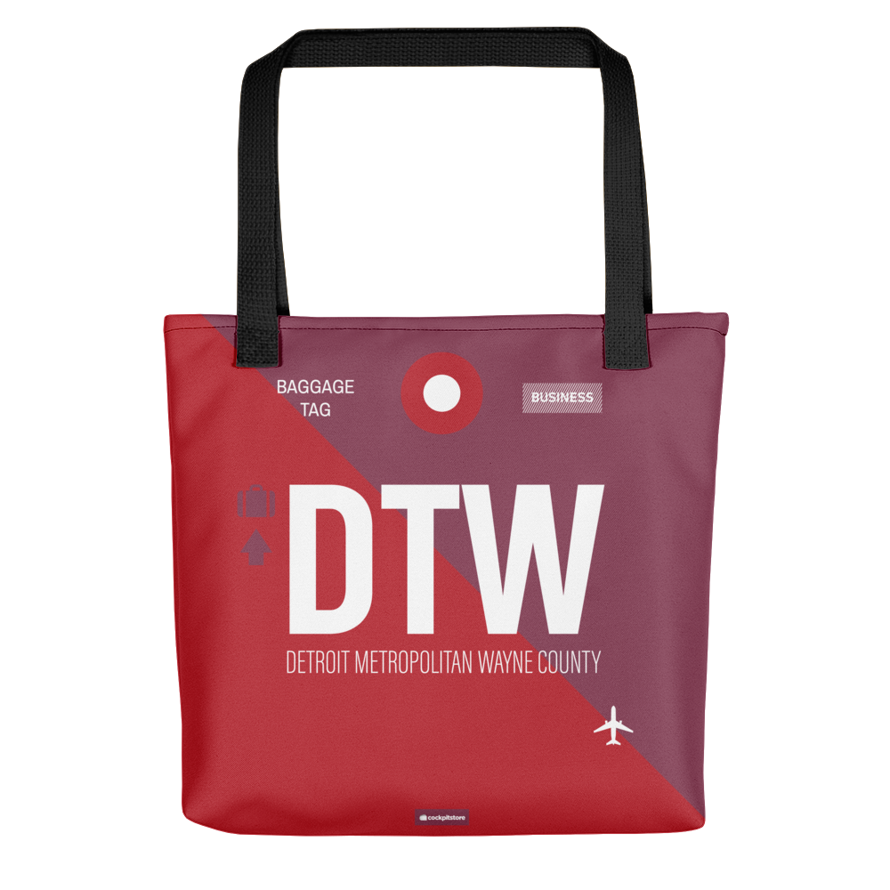 DTW - Detroit tote bag airport code