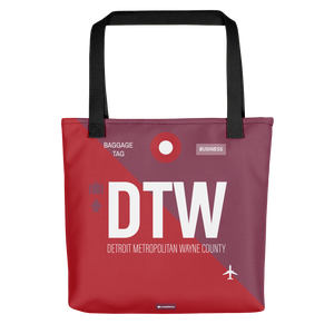 DTW - Detroit tote bag airport code