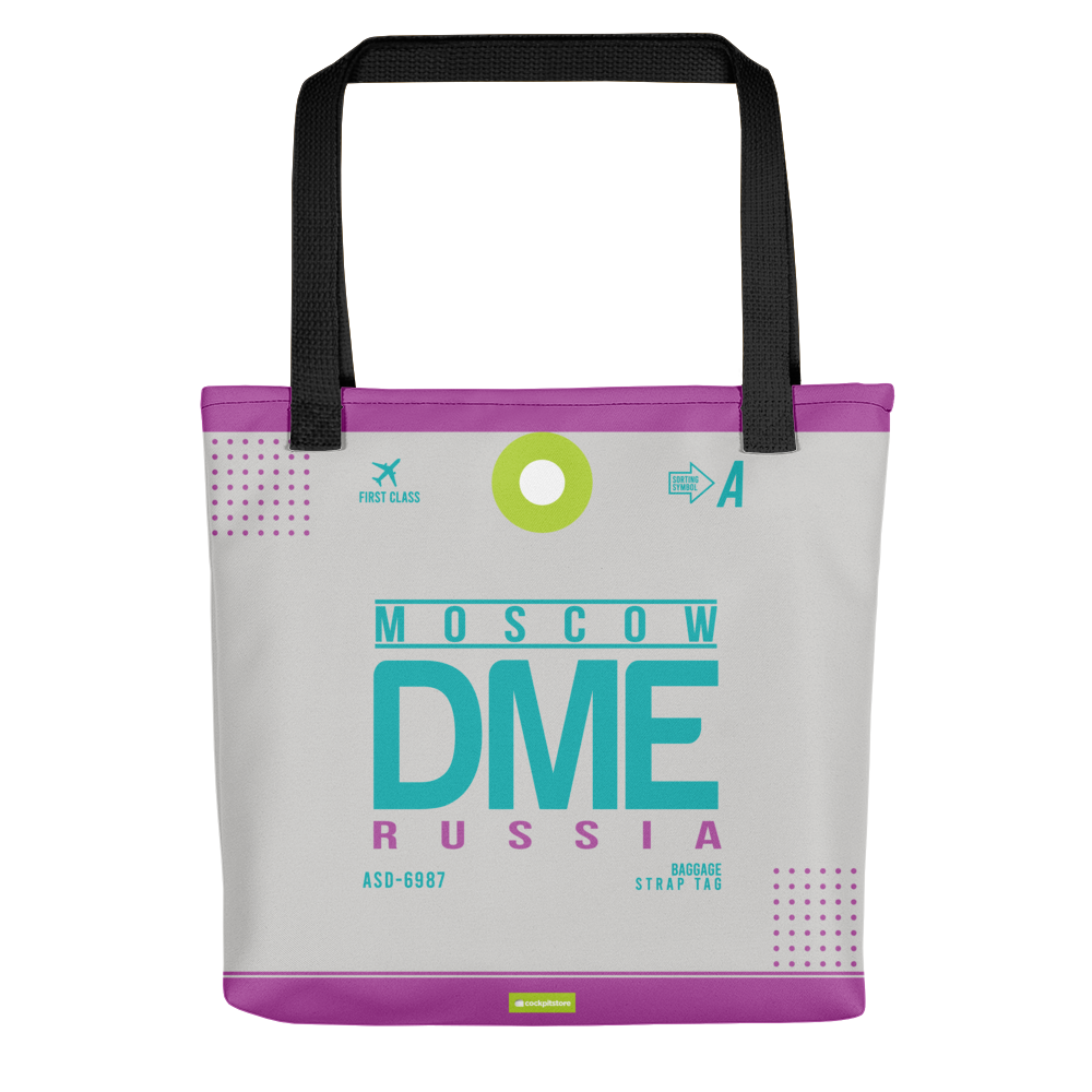 DME - Moscow tote bag airport code