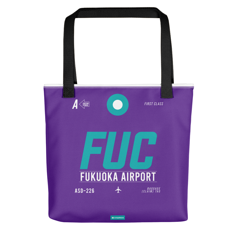 FUK - Fukuoka tote bag airport code