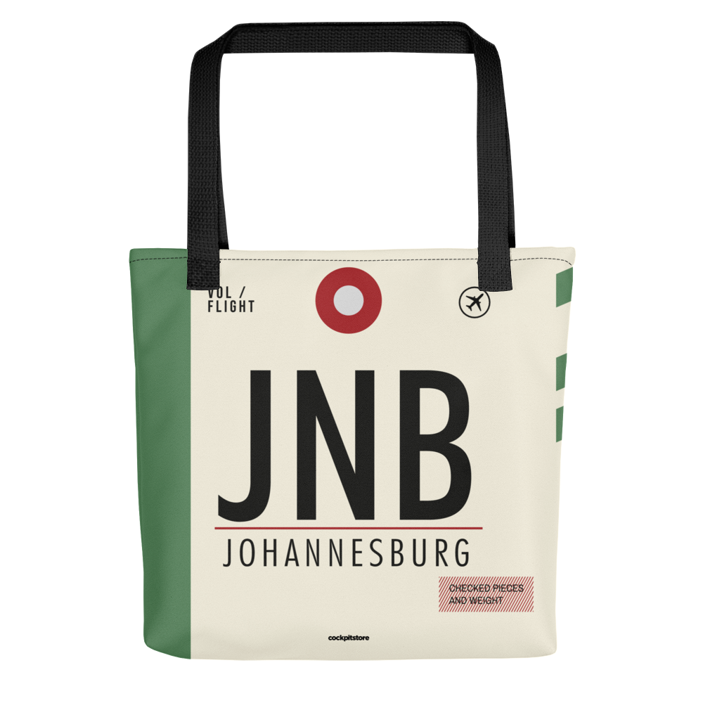 JNB - Johannesburg tote bag airport code