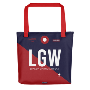 LGW - London - Gatwick tote bag airport code