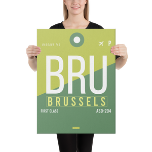 Leinwanddruck - BRU - Brussels Flughafen Code