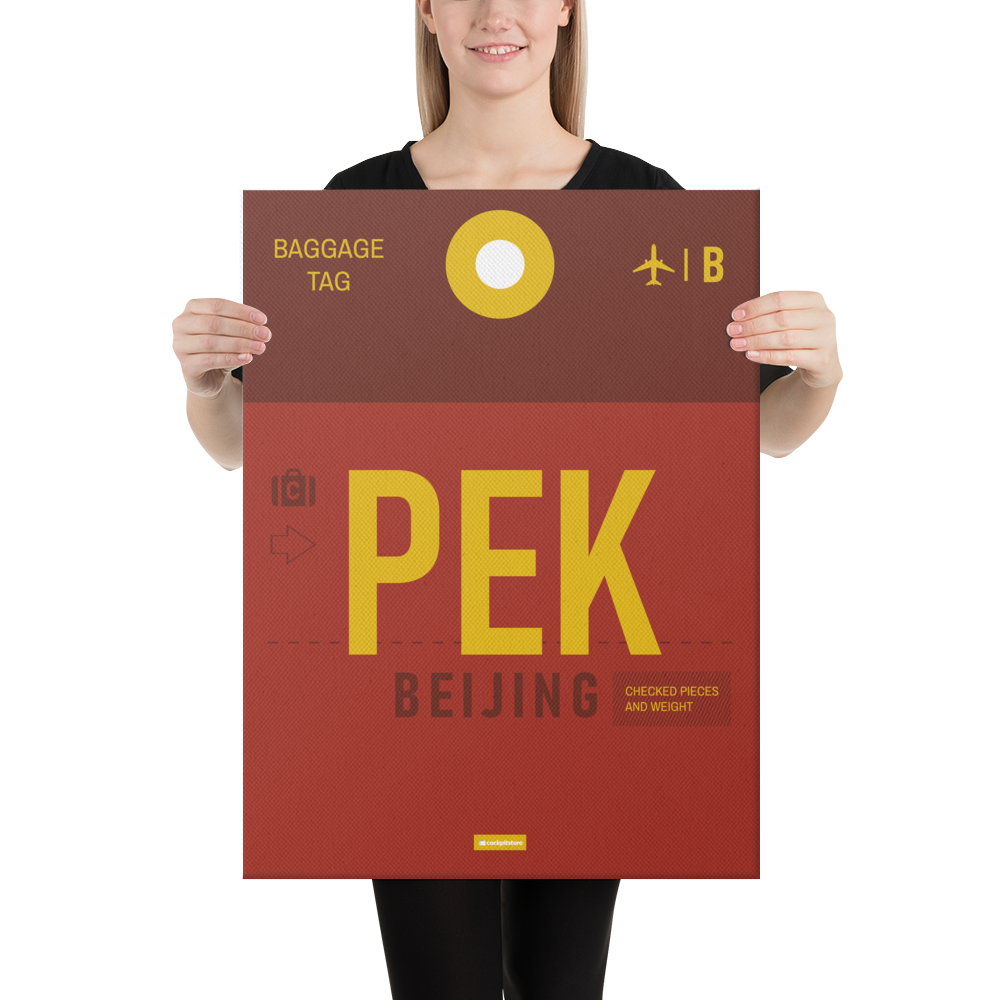 Canvas Print - PEK - Beijing Airport Code