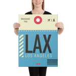 Load image into Gallery viewer, Canvas Print - LAX - Los Angeles Airport Code
