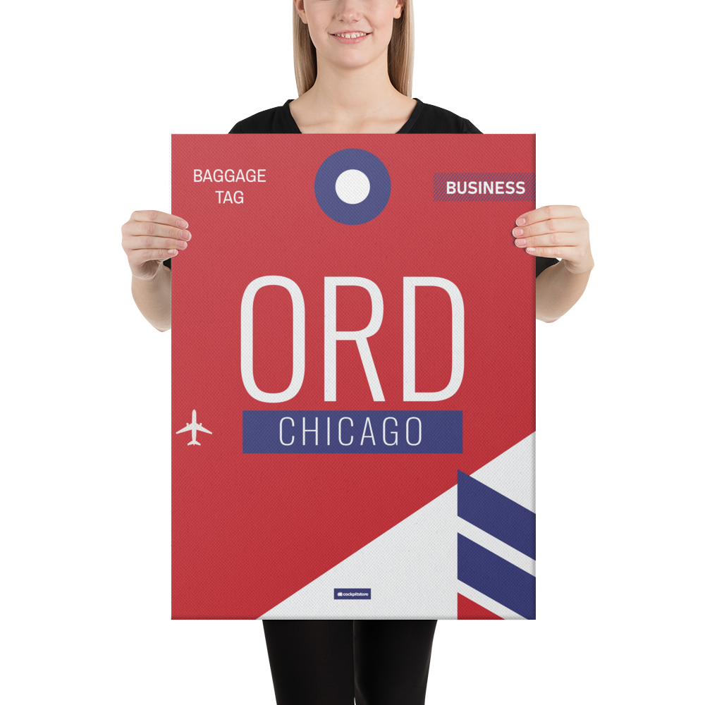 Leinwanddruck - ORD - Chicago Flughafen Code