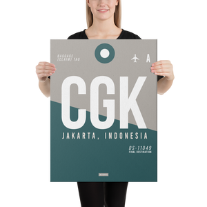 Leinwanddruck - CGK - Jakarta Flughafen Code