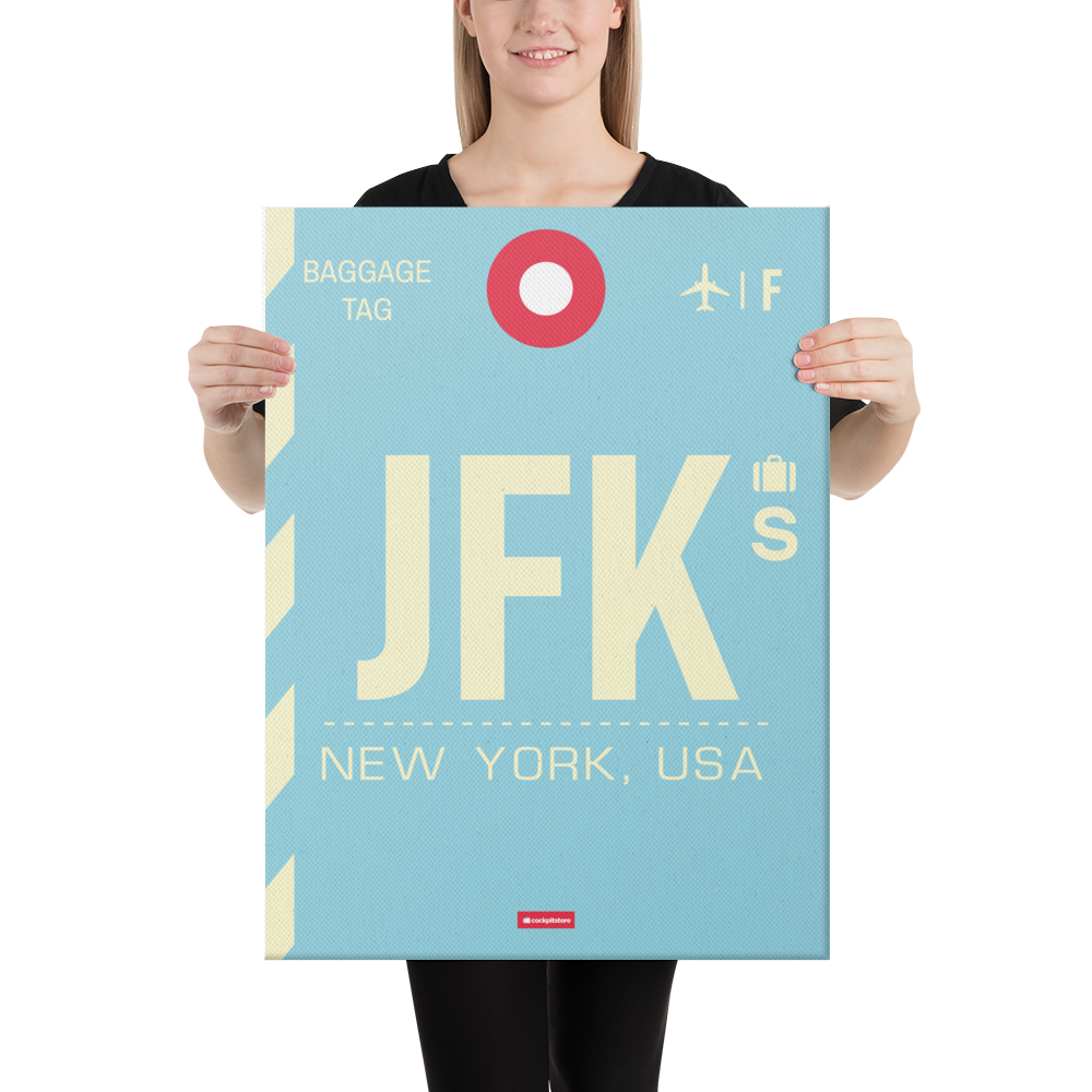 Leinwanddruck - JFK - New York Flughafen Code