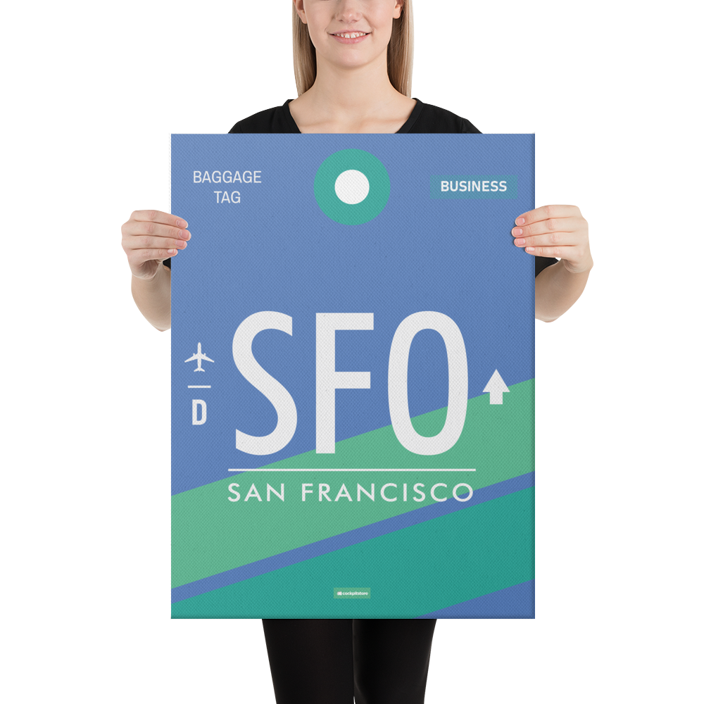 Leinwanddruck - SFO - San Francisco Flughafen Code
