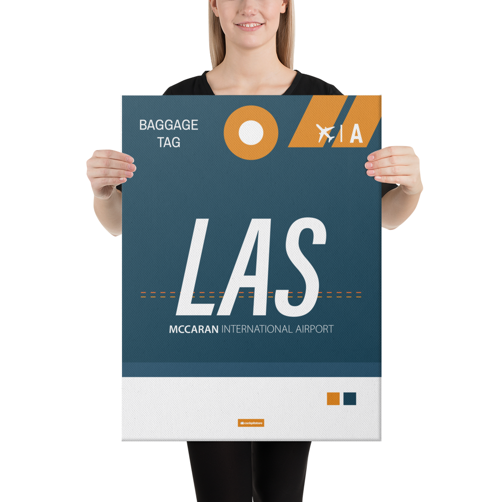 Leinwanddruck - LAS - Las Vegas Flughafen Code