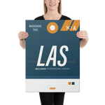 Load image into Gallery viewer, Canvas Print - LAS - Las Vegas Airport Code
