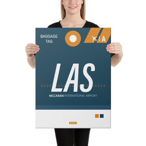 Leinwanddruck - LAS - Las Vegas Flughafen Code