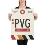 Lade das Bild in den Galerie-Viewer, Leinwanddruck - PVG - Shanghai - Pudong Flughafen Code
