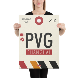 Leinwanddruck - PVG - Shanghai - Pudong Flughafen Code