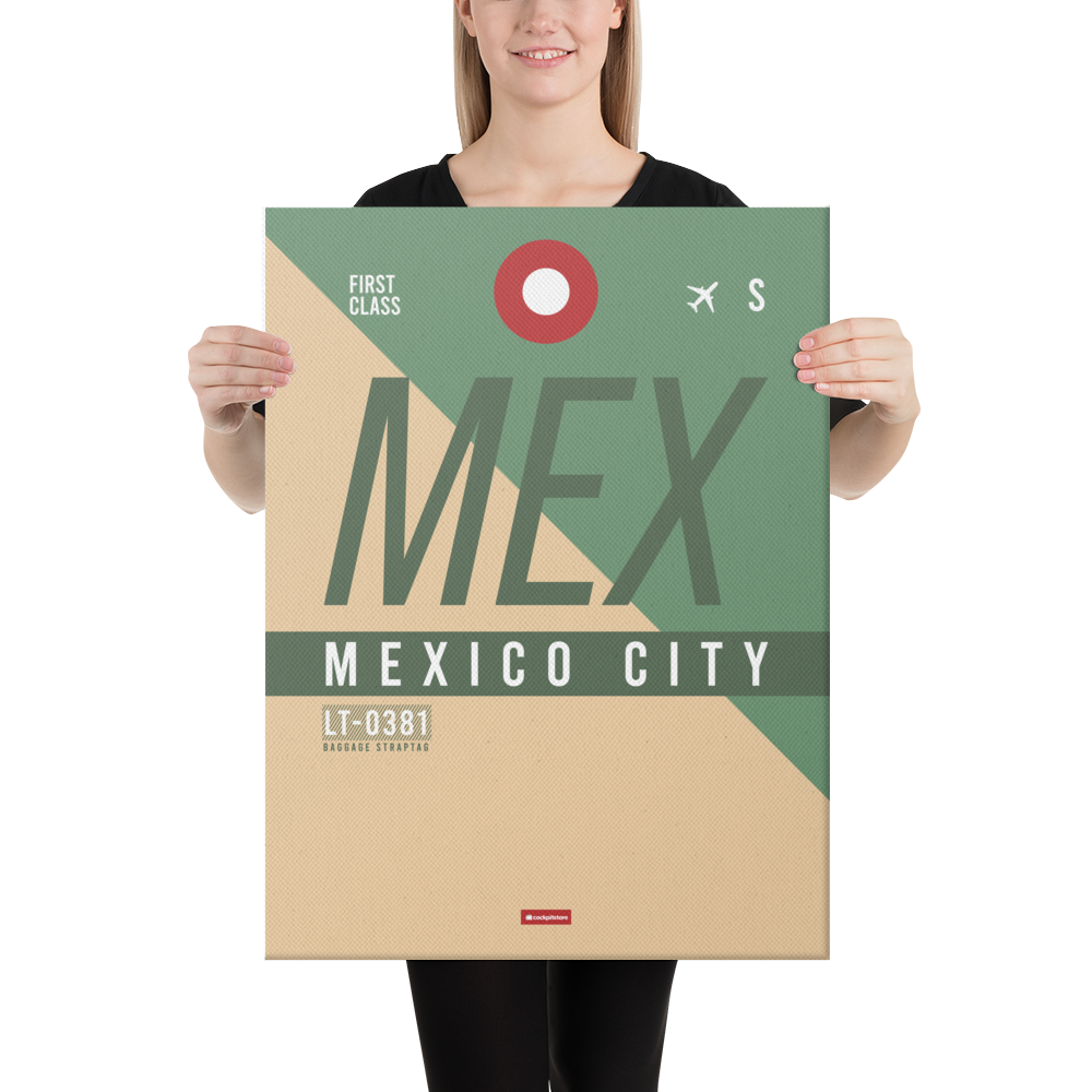 Canvas Print - MEX - Mexico Airport Code