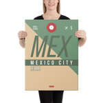 Lade das Bild in den Galerie-Viewer, Leinwanddruck - MEX - Mexico Flughafen Code
