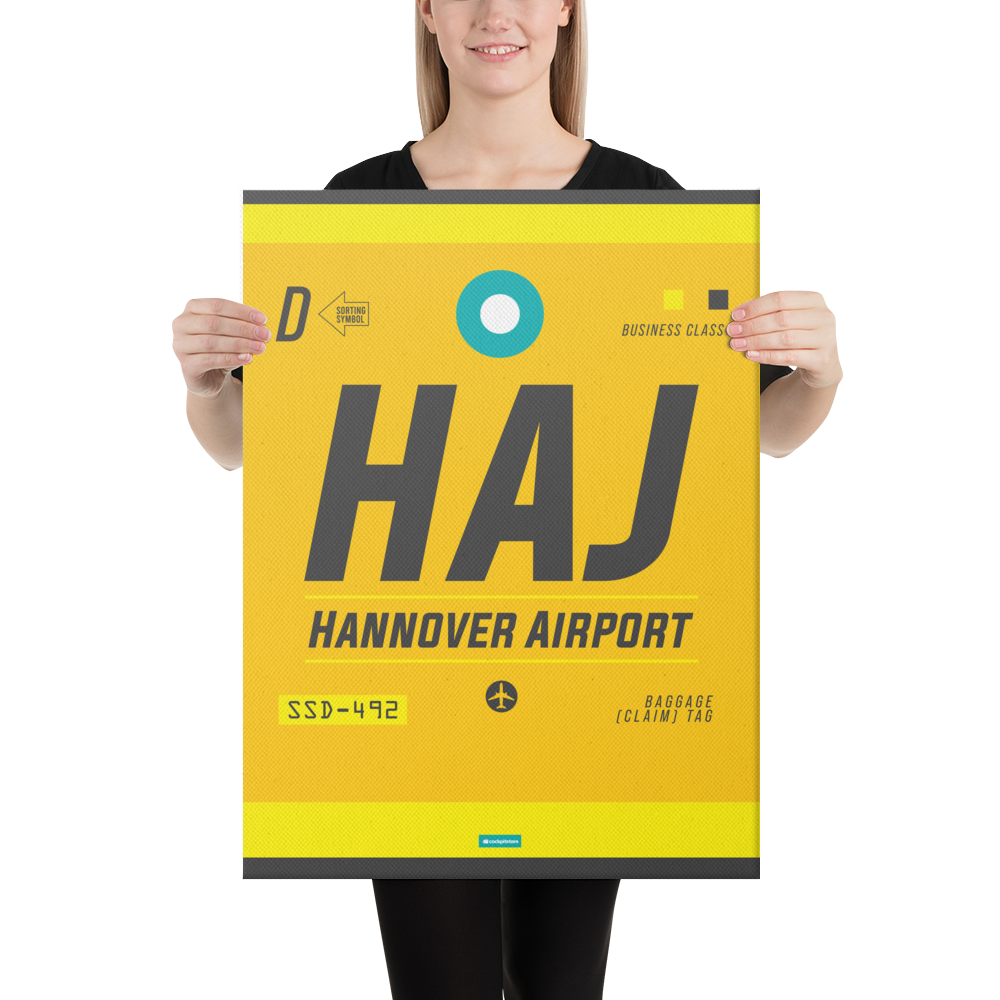 Canvas Print - HAJ - Hanover Airport Code