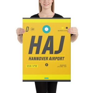 Canvas Print - HAJ - Hanover Airport Code