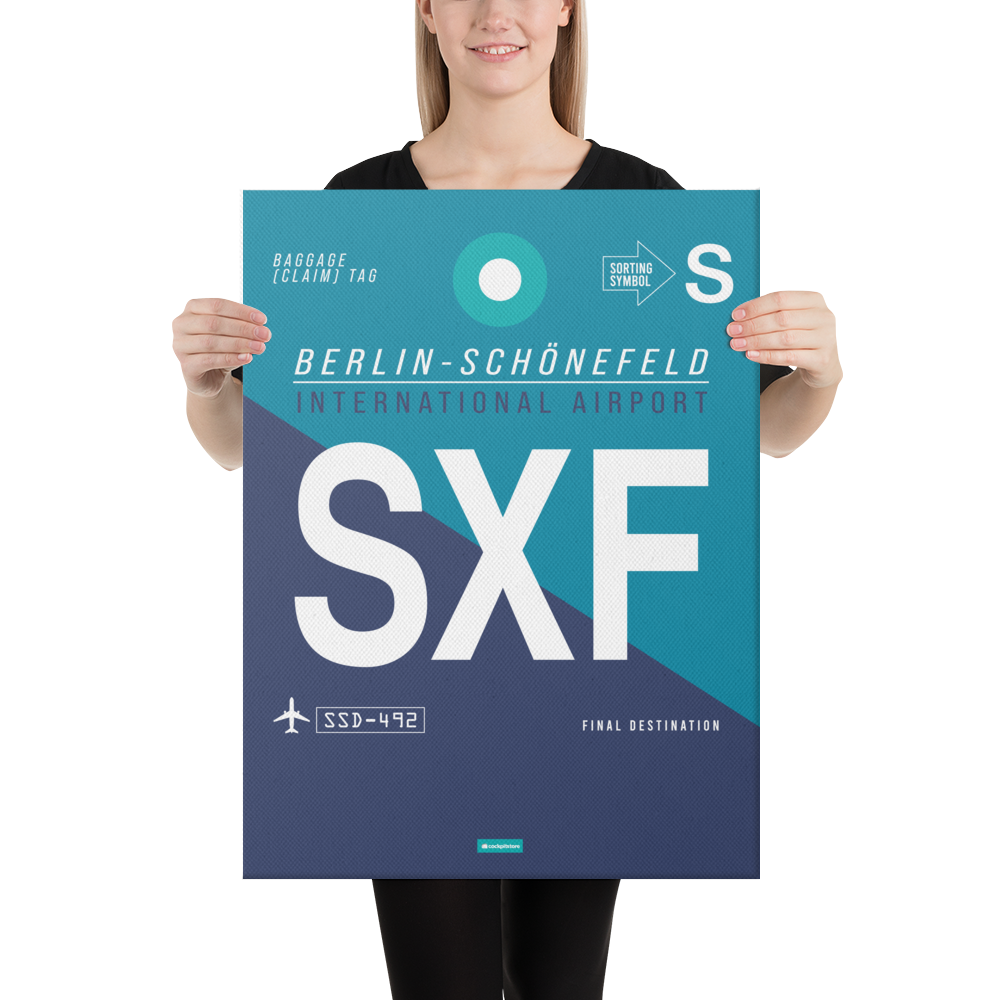 Leinwanddruck - SXF - Schönefeld Flughafen Code