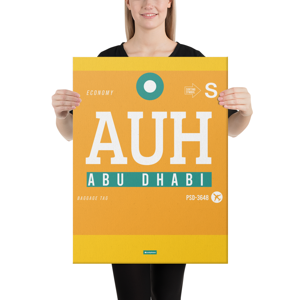 Leinwanddruck - AUH - Abu Dhabi Flughafen Code