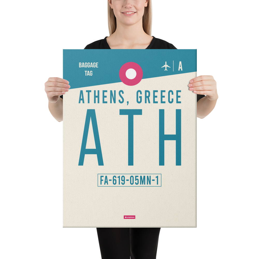Leinwanddruck - ATH - Athens Flughafen Code