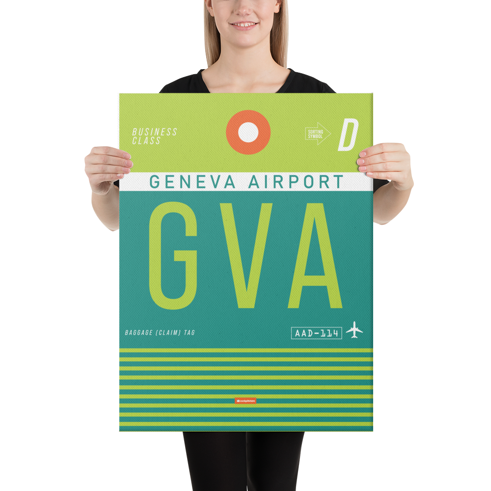 Leinwanddruck - GVA - Geneva Flughafen Code