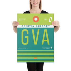 Canvas Print - GVA - Geneva Airport Code