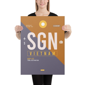 Leinwanddruck - SGN - Ho Chi Minh Flughafen Code