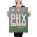 Lade das Bild in den Galerie-Viewer, Leinwanddruck - PHX - Phoenix Flughafen Code
