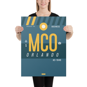 Canvas Print - MCO - Orlando Airport Code