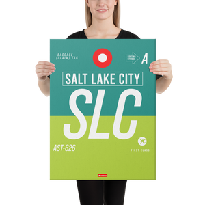 Leinwanddruck - SLC - Salt Lake City Flughafen Code