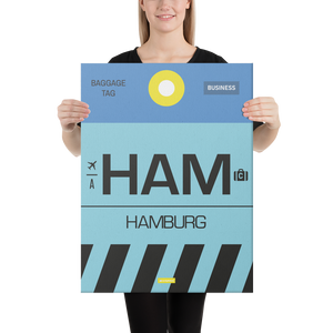 Leinwanddruck - HAM - Hamburg Flughafen Code