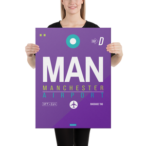 Canvas Print - MAN - Manchester Airport Code