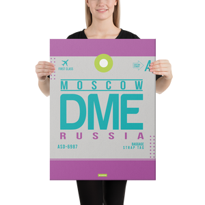 Leinwanddruck - DME - Moscow Flughafen Code